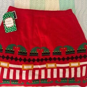 Fun knit elf skirt! Size large brand new with tags! Fall above the knee